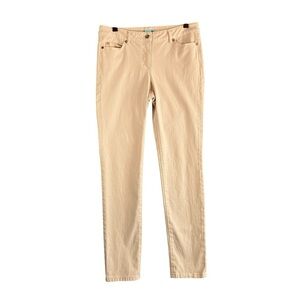 J. MCLAUGHLIN Lexi Slim Leg Jeans Stretch Raw Beige / Yellow Size 8